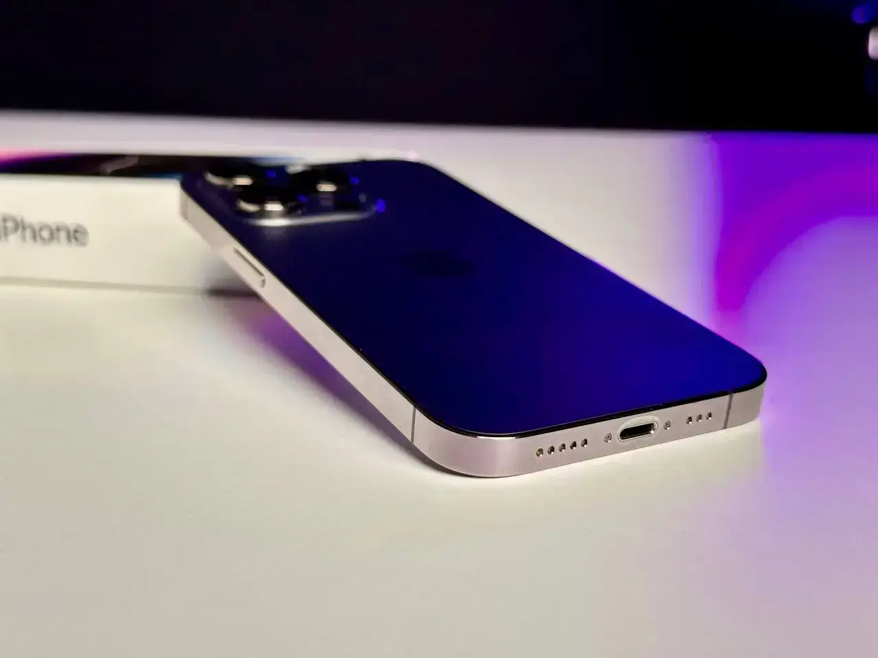 USED Apple iPhone 14 Pro 128GB Deep Purple (MQ0G3)🔋100%(Состояние - 9/10, Комплект - Полный | гарантия - 1 мес.)