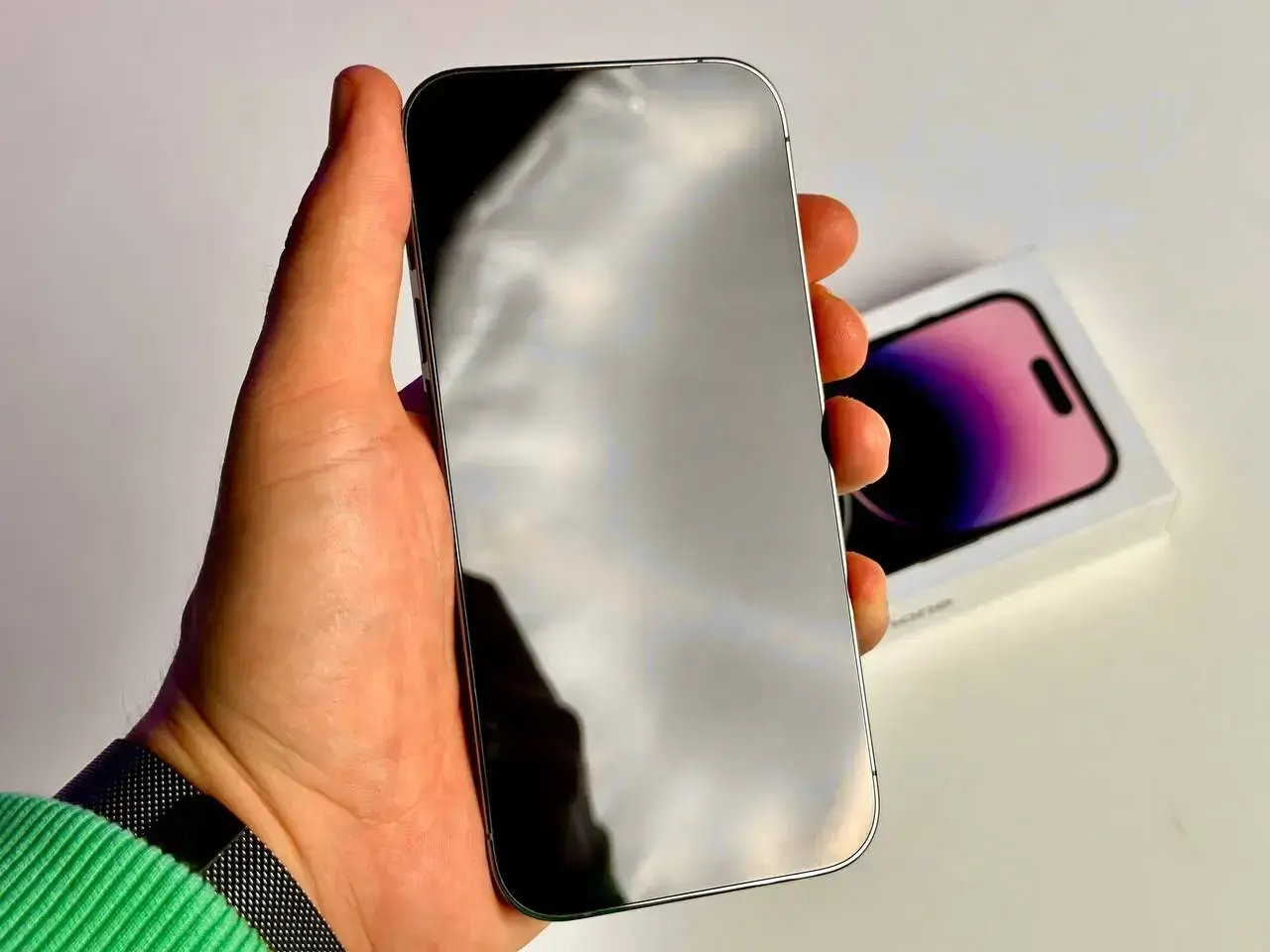 USED Apple iPhone 14 Pro 128GB Deep Purple (MQ0G3)🔋100%(Состояние - 9/10, Комплект - Полный | гарантия - 1 мес.)