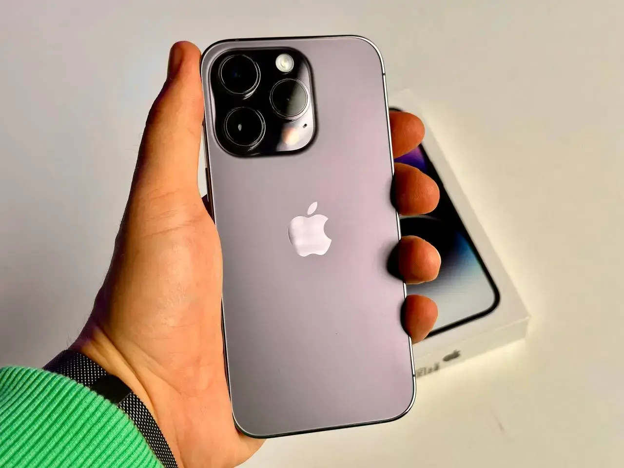 USED Apple iPhone 14 Pro 128GB Deep Purple (MQ0G3)🔋100%(Состояние - 9/10, Комплект - Полный | гарантия - 1 мес.)