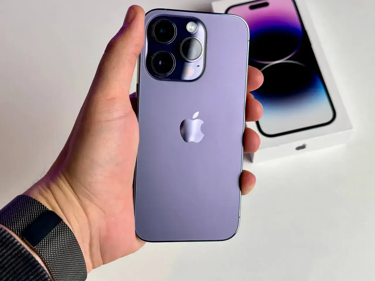 USED Apple iPhone 14 Pro 256GB Deep Purple (MQ1F3)🔋90%(Стан - 9/10, Комплект - Повний | гарантія - 1 міс.)