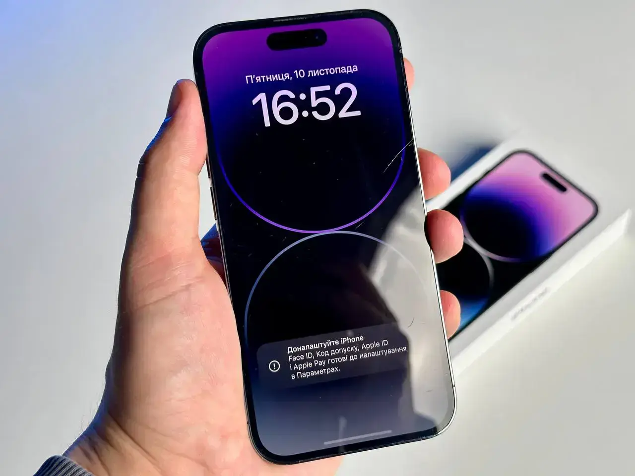USED Apple iPhone 14 Pro 256GB Deep Purple (MQ1F3)🔋91%(Стан - 8.9/10, Комплект - Повний | гарантія - 1 міс.)