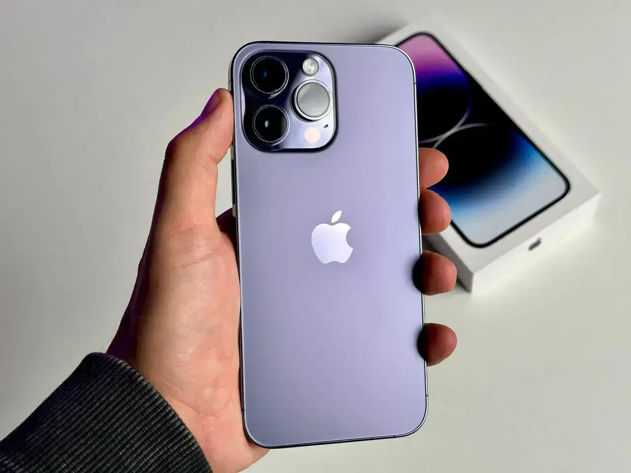 USED Apple iPhone 14 Pro Max 128GB Deep Purple eSim (MQ8R3)🔋93%(Стан - 10/10, Комплект - повний | гарантія - 1 міс.)