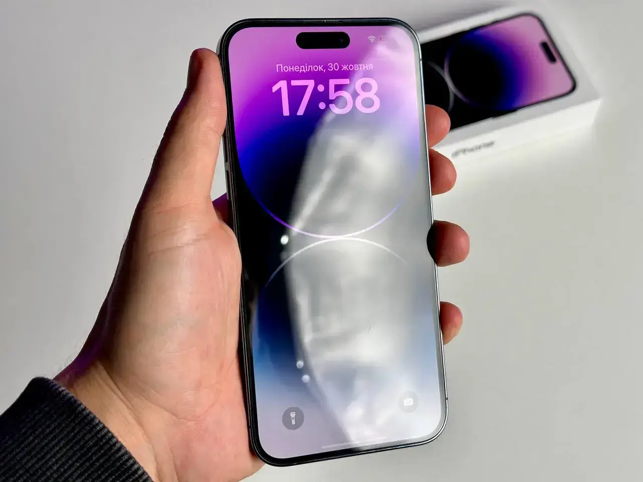 USED Apple iPhone 14 Pro Max 128GB Deep Purple eSim (MQ8R3)🔋93%(Стан - 10/10, Комплект - повний | гарантія - 1 міс.)