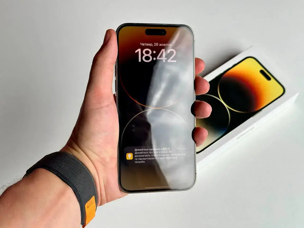 USED Apple iPhone 14 Pro Max 128GB Gold (MQ9R3)🔋91%(Стан - 10/10, Комплект - повний | гарантія - 1 міс.)