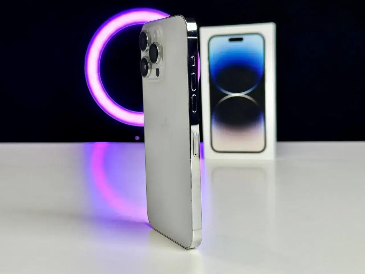 USED Apple iPhone 14 Pro Max 256GB Dual Sim Silver (MQ883)🔋100%(Стан - 9/10, Комплект - Повний | гарантія - 1 міс.)