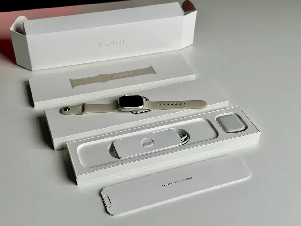 USED Apple Watch Series 7 GPS 41mm Starlight Aluminum Case with Starlight Sport Band (MKMY3)