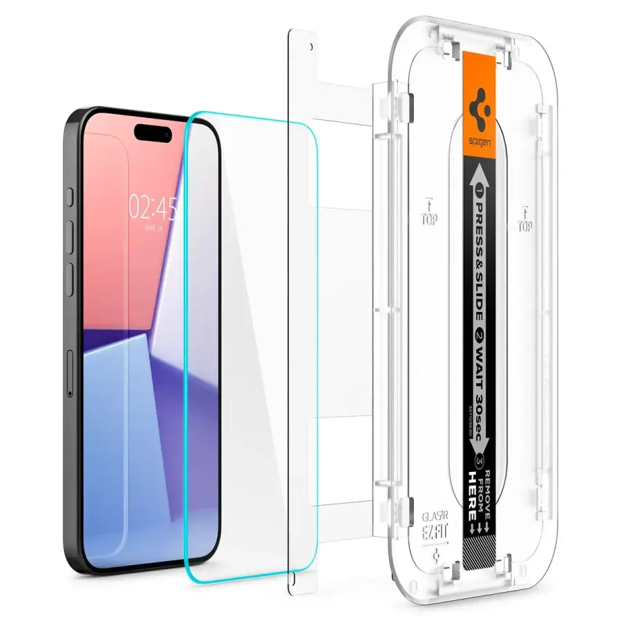 Защитное стекло для телефона Spigen EZ Fit Glas.tR Crystal Clear для iPhone 15 Pro Max (AGL06872)