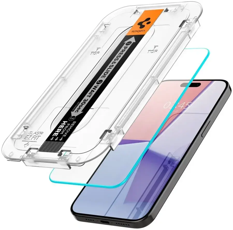 Защитное стекло для телефона Spigen EZ Fit Glas.tR Crystal Clear для iPhone 15 Pro Max (AGL06872)