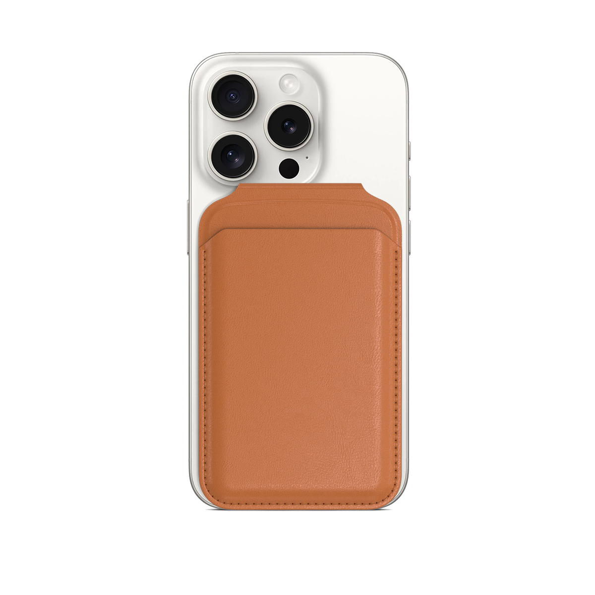 Гаманець для карток з підставкою для телефона Satechi Vegan-Leather Magnetic Wallet Stand with MagSafe - Orange (ST-VLWO)