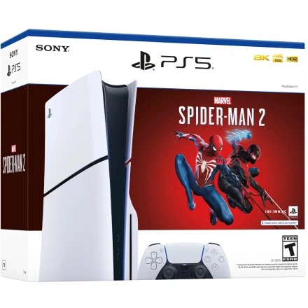 Стаціонарна ігрова приставка Sony PlayStation 5 Slim Blu-Ray 1TB - Marvel’s Spider-Man 2 Bundle