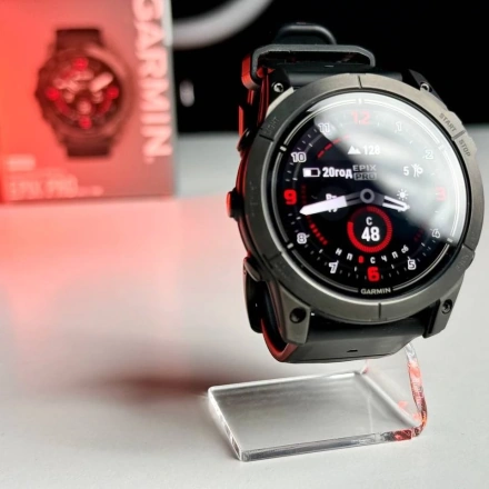 Витринные смарт-часы Garmin Epix Pro (Gen 2) Sapphire Edition | 51 мм Carbon Gray DLC Titanium with Black Band Band (010-02804-01)