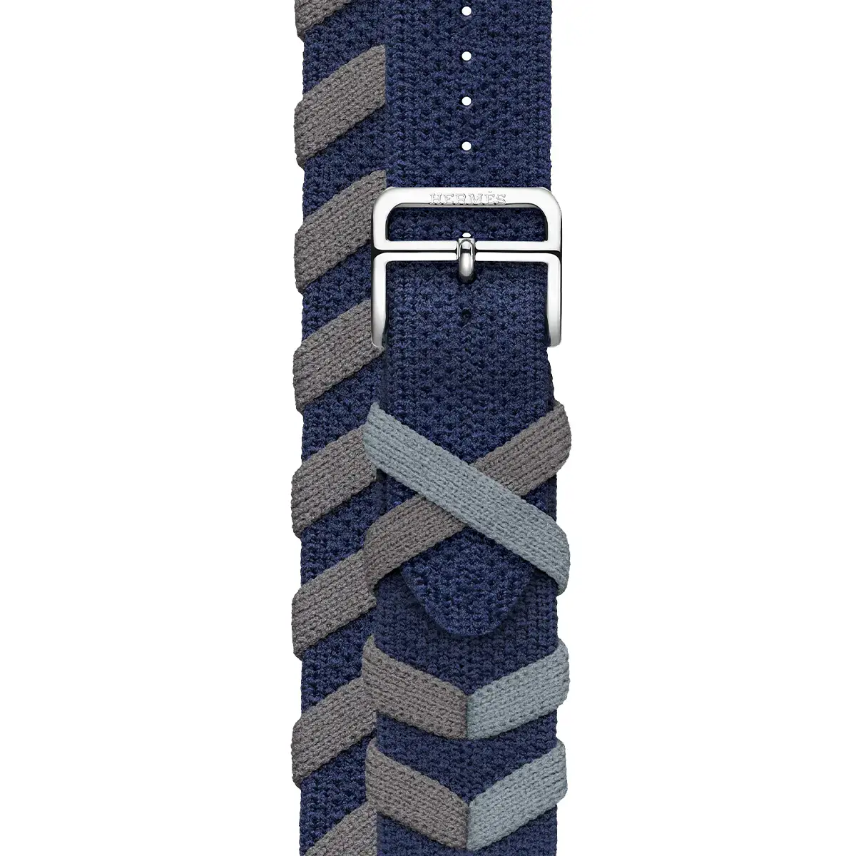 Apple Watch Hermès Series 9 GPS + Cellular 41mm Silver Stainless Steel Case with Navy Bridon Double Tour (MRQ43+MTHP3)