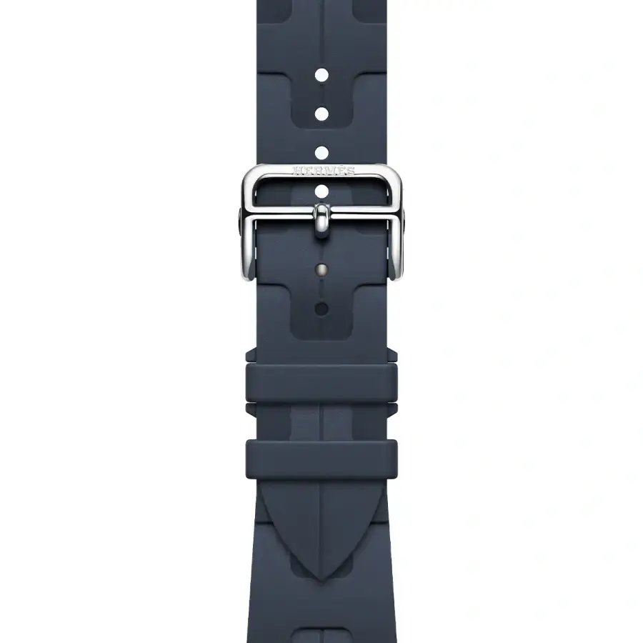 Apple Watch Hermès Series 9 GPS + Cellular 41mm Silver Stainless Steel Case with Navy Kilim Single Tour (MRQ43+MTHU3)