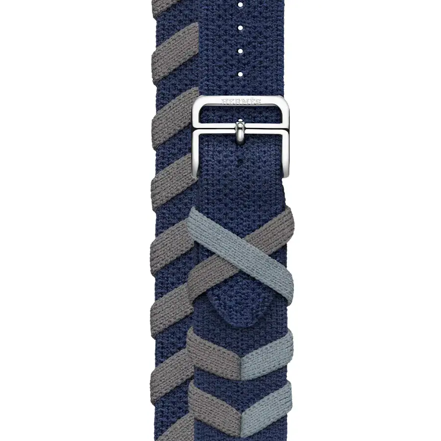 Apple Watch Hermès Series 9 GPS + Cellular 41mm Space Black Stainless Steel Case with Navy Bridon Double Tour (MRQ53+MTHP3)