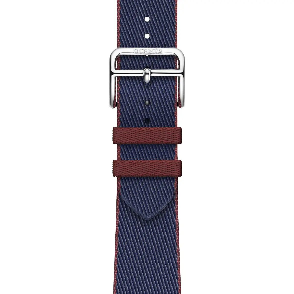 Apple Watch Hermès Series 9 GPS + Cellular 41mm Space Black Stainless Steel Case with Navy/Rouge H Twill Jump Single Tour (MRQ53+MTHF3)