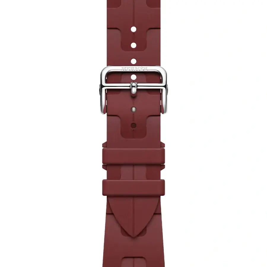 Apple Watch Hermès Series 9 GPS + Cellular 41mm Space Black Stainless Steel Case with Rouge H Kilim Single Tour (MRQ53+MTHW3)