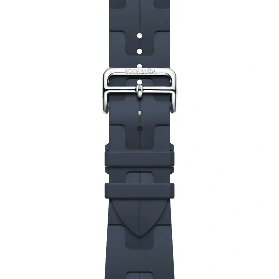 Apple Watch Hermès Series 9 GPS + Cellular 45mm Silver Stainless Steel Case with Navy Kilim Single Tour (MRQP3+MTHY3)