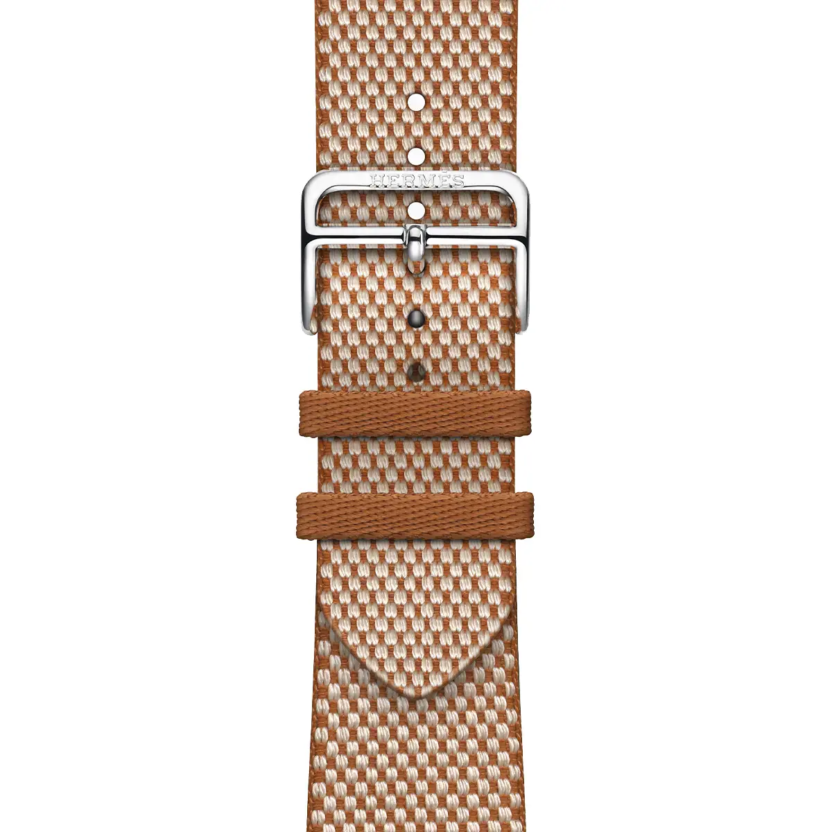 Apple Watch Hermès Series 9 GPS + Cellular 45mm Space Black Stainless Steel Case with Gold/Ecru Toile H Single Tour (MRQQ3+MTJJ3)