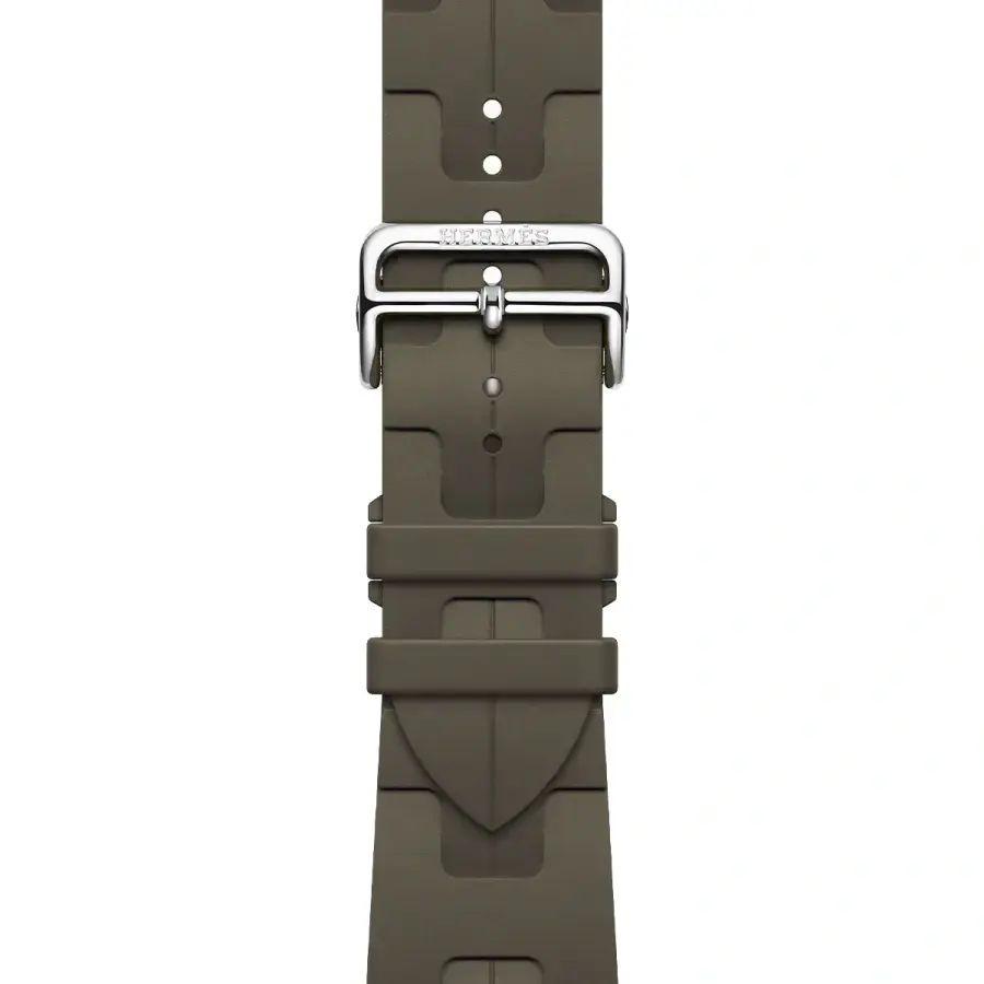 Apple Watch Hermès Series 9 GPS + Cellular 45mm Space Black Stainless Steel Case with Kaki Kilim Single Tour (MRQQ3+MTJ23)