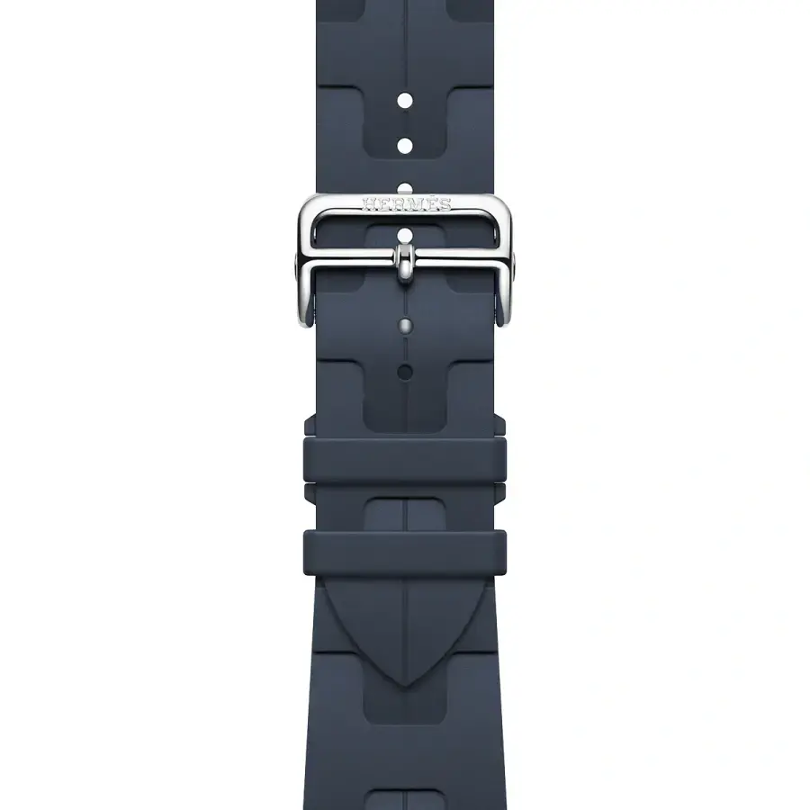 Apple Watch Hermès Series 9 GPS + Cellular 45mm Space Black Stainless Steel Case with Navy Kilim Single Tour (MRQQ3+MTHY3)