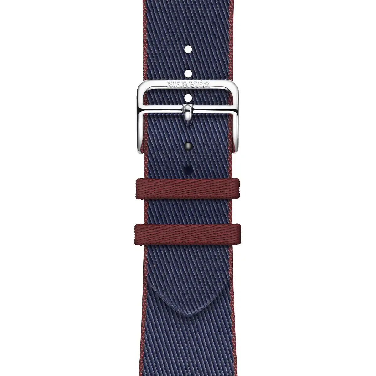 Apple Watch Hermès Series 9 GPS + Cellular 45mm Space Black Stainless Steel Case with Navy/Rouge H Twill Jump Single Tour (MRQQ3+MTHJ3)