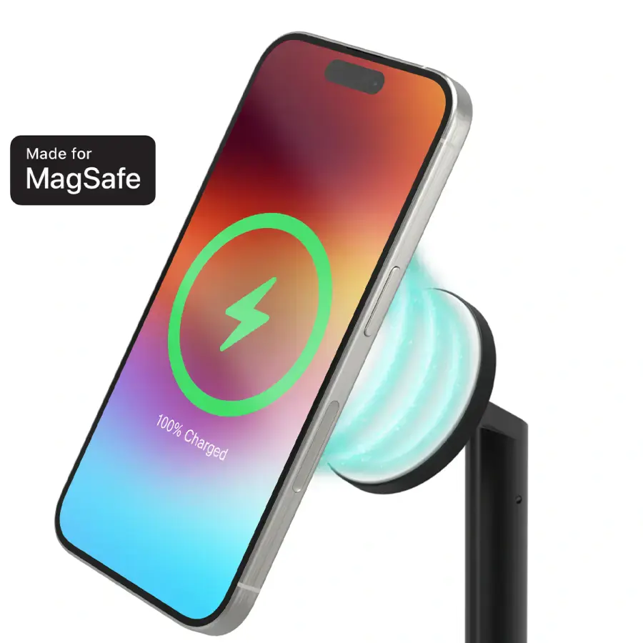 Бездротовий зарядний пристрій з регулюванням висоти Mophie 3-in-1 Extendable Stand with MagSafe (401311462)