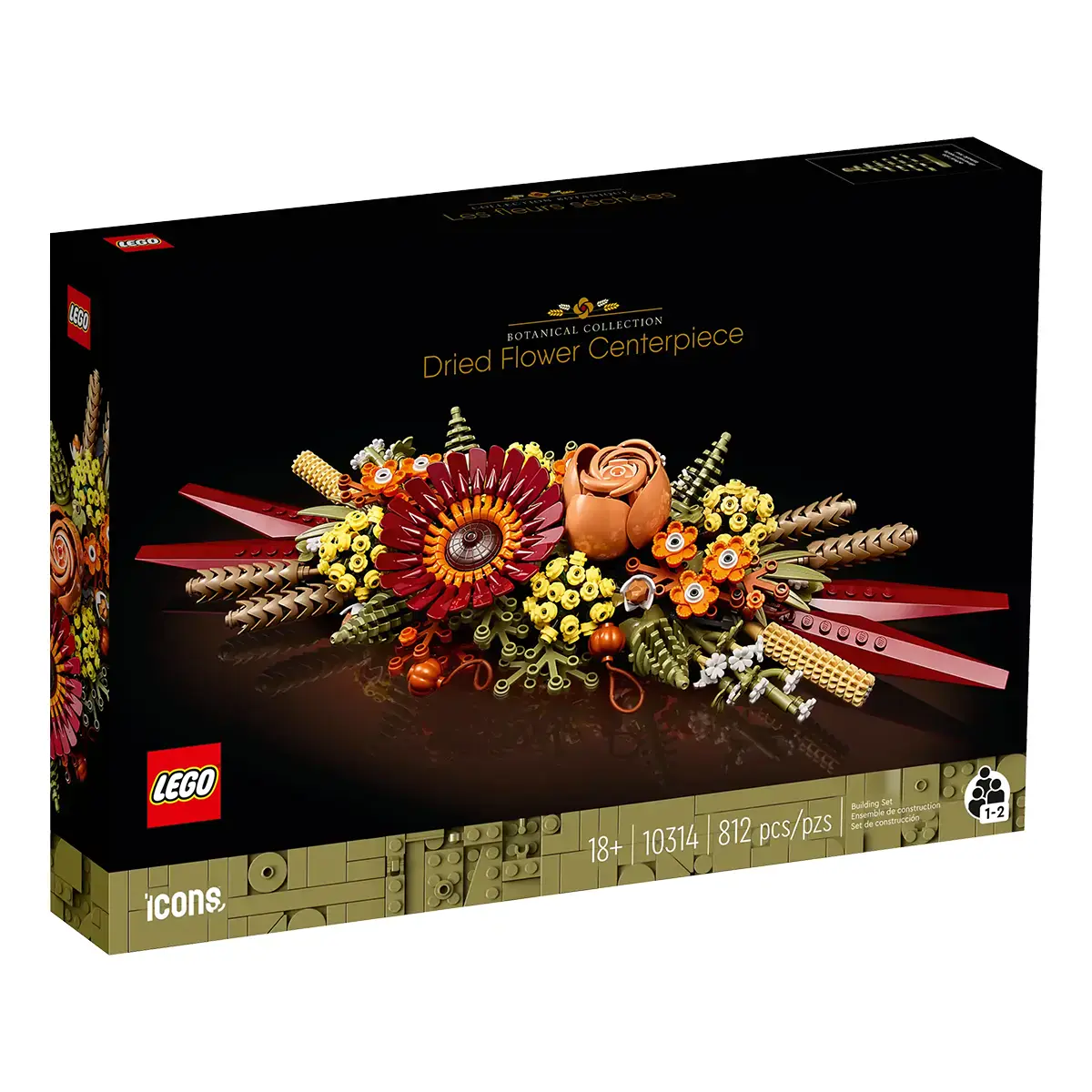 Блоковий конструктор LEGO Icons Ікебана з сухоцвітів (10314)