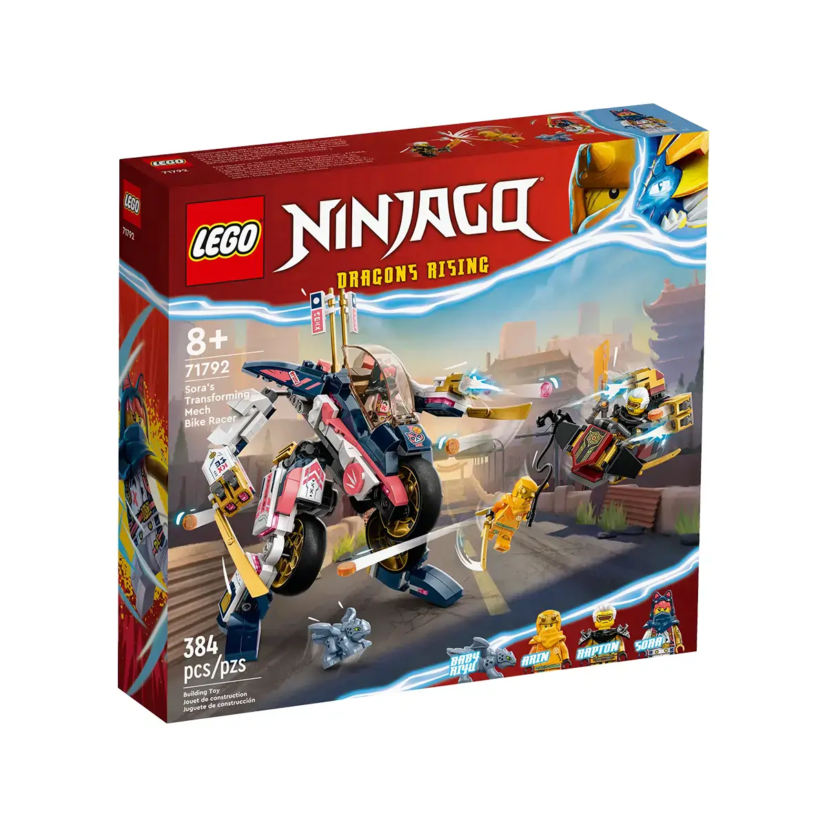 Блочный конструктор LEGO Ninjago Перегонной робобайк-трансформер Sora's (71792)