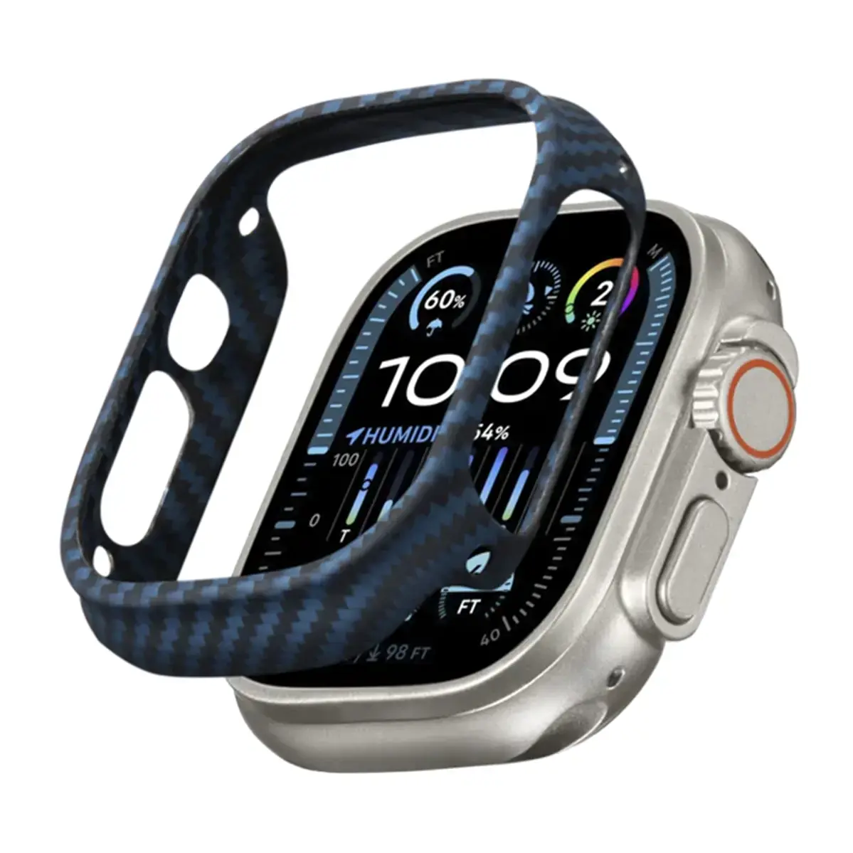 Чехол Pitaka Air Case for Apple Watch Ultra 2/Ultra 49mm - Black/Blue (KW2302A)