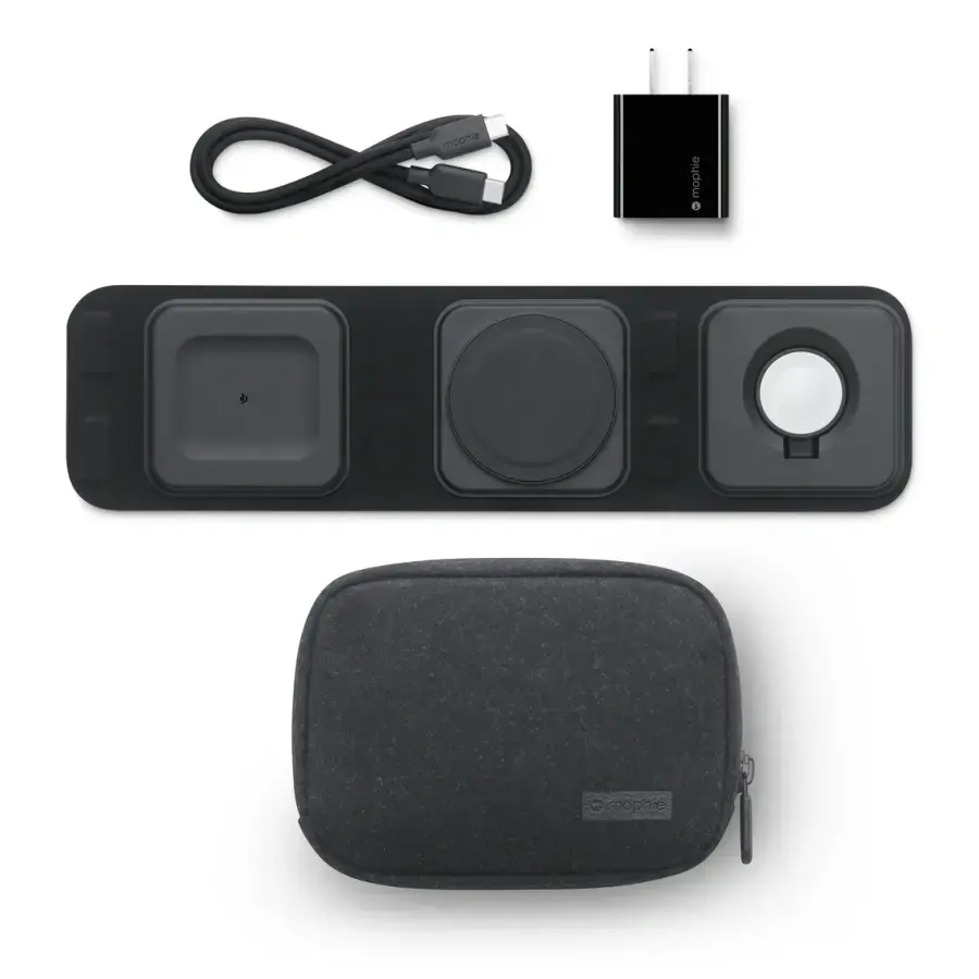 Дорожній зарядний пристрій Mophie 3-in-1 Travel Charger with MagSafe [Gen. 2023] (401311508) US Plug