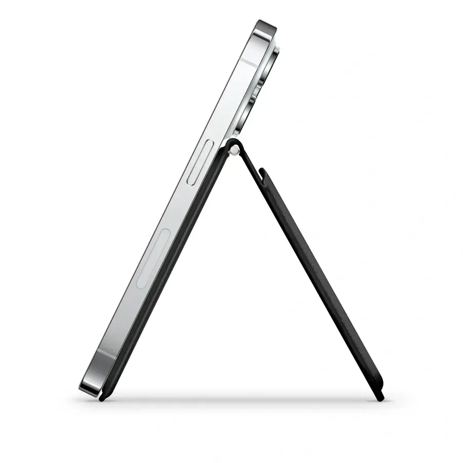 Гаманець для карток з підставкою для телефона Satechi Vegan-Leather Magnetic Wallet Stand with MagSafe - Black (ST-VLWK)