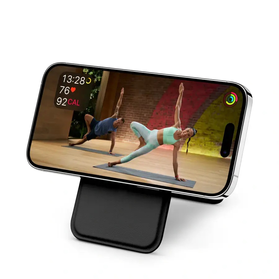 Гаманець для карток з підставкою для телефона Satechi Vegan-Leather Magnetic Wallet Stand with MagSafe - Black (ST-VLWK)