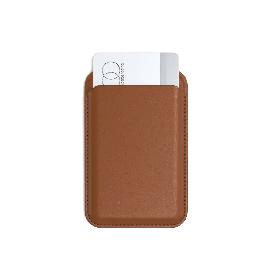 Гаманець для карток з підставкою для телефона Satechi Vegan-Leather Magnetic Wallet Stand with MagSafe - Brown (ST-VLWN)