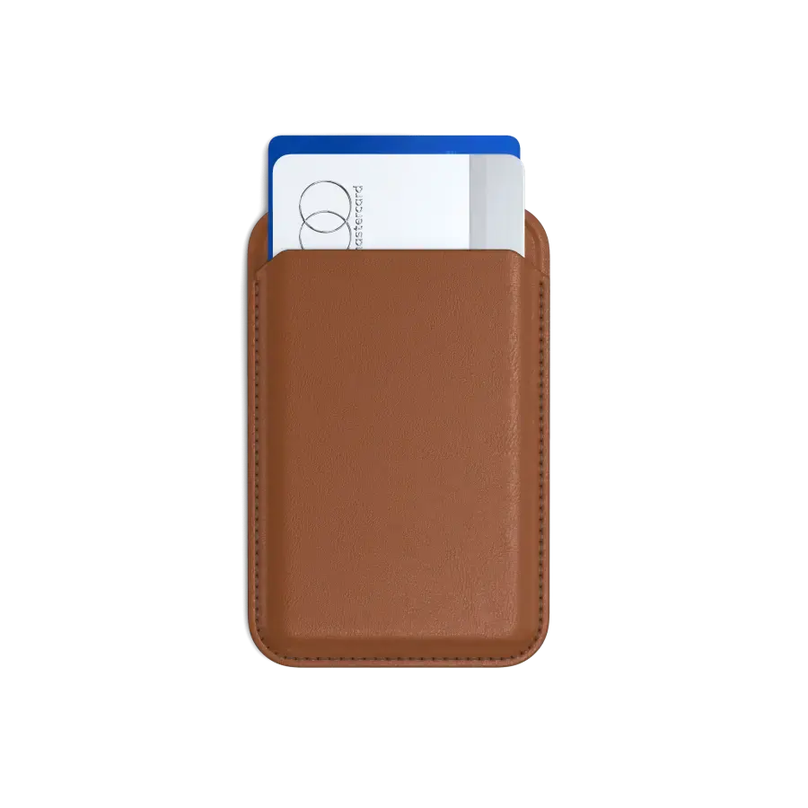 Гаманець для карток з підставкою для телефона Satechi Vegan-Leather Magnetic Wallet Stand with MagSafe - Brown (ST-VLWN)