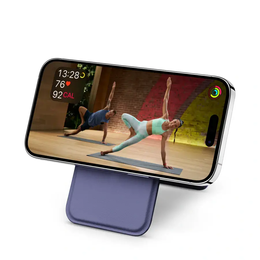 Гаманець для карток з підставкою для телефона Satechi Vegan-Leather Magnetic Wallet Stand with MagSafe - Purple (AP-MWSV)