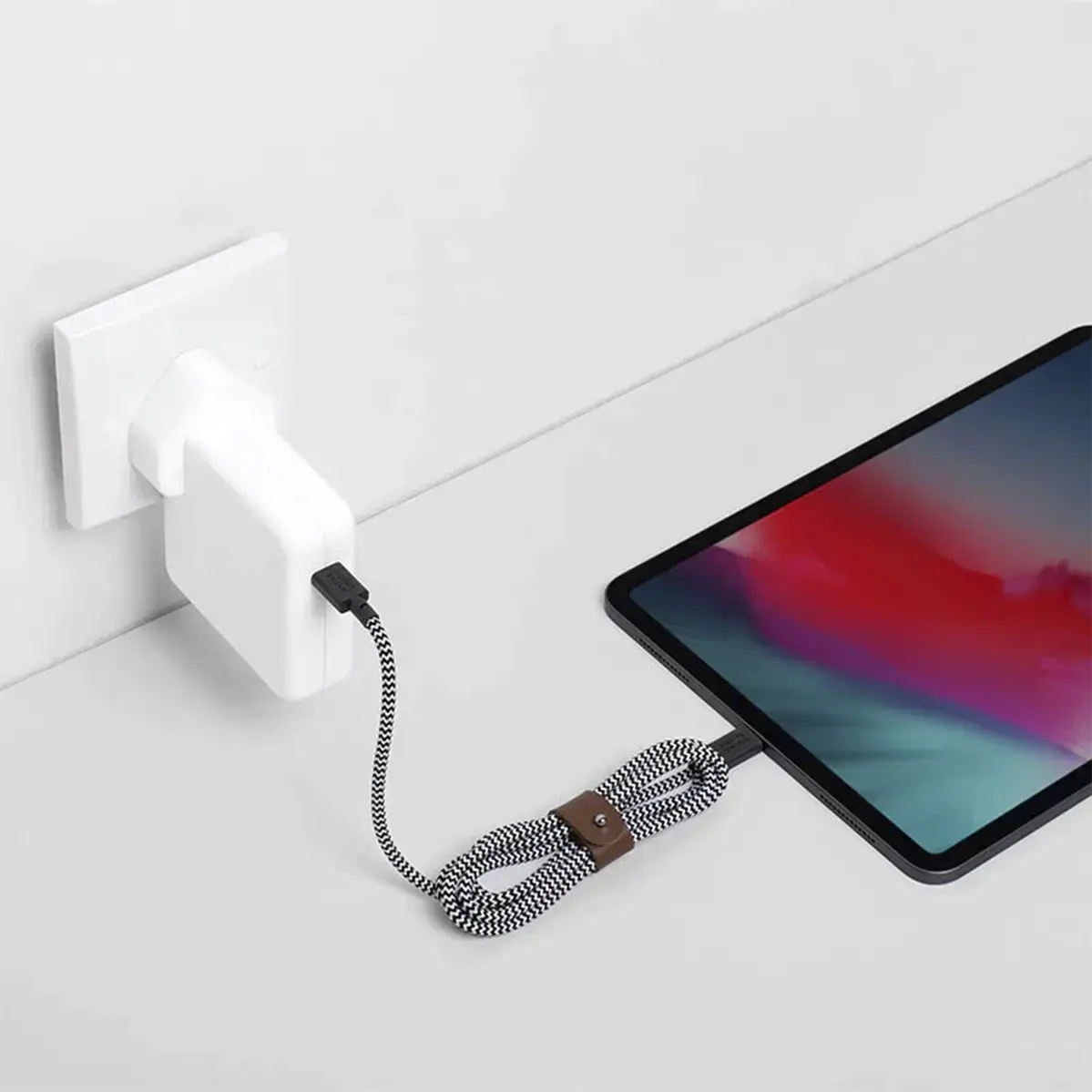 Кабель Native Union Belt Cable USB-C to USB-C Slate Zebra (1.2 m) (BELT-C-ZEB-2-NP)