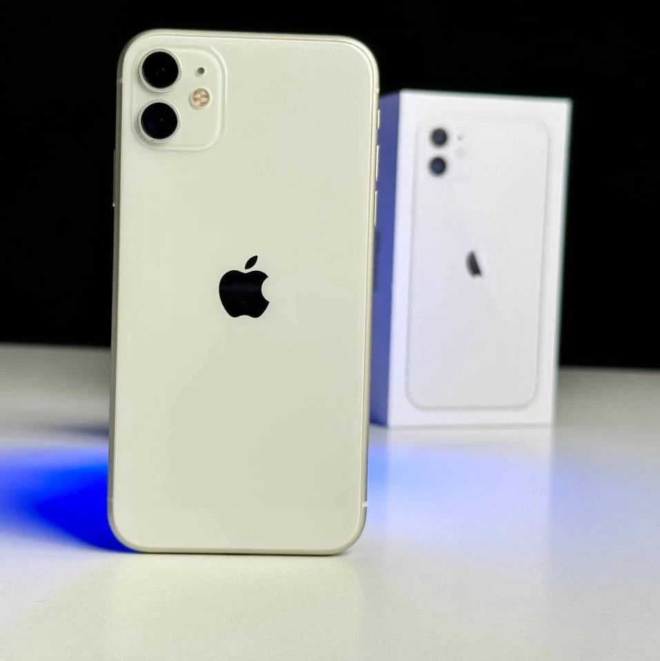 USED Apple iPhone 11 128GB White (MWLF2)🔋100%(Состояние - 9.5/10, Комплект - Полный | гарантия - 1 мес.)