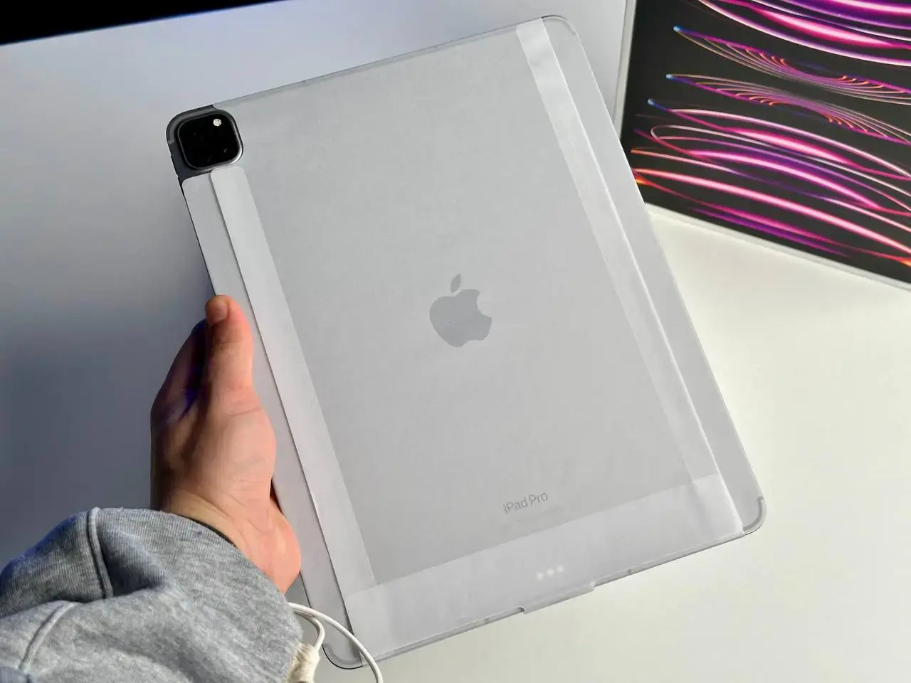 NEW SWAP iPad Pro 12.9" 2022 Wi-Fi + Cellular 256GB Space Gray (MP603, MP203) 🔋100% (Состояние - 10/10, комплект - Полный, гарантия - 6 мес.)