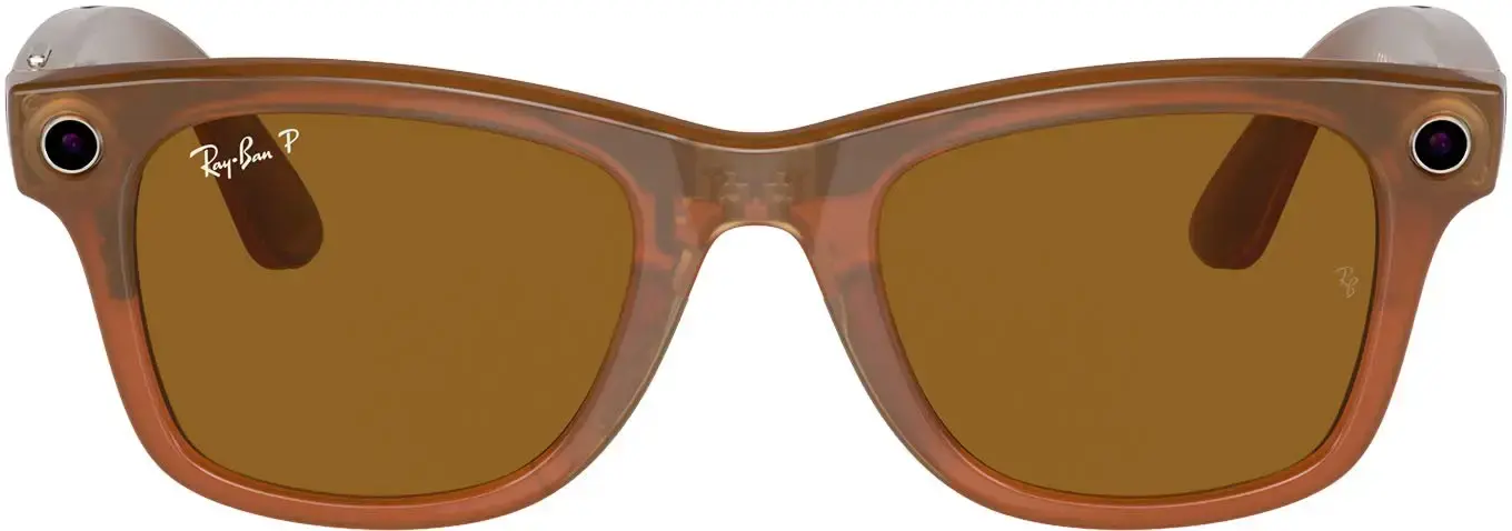 Смарт-окуляри Ray-Ban | Meta Wayfarer Standard - Caramel Transparent / Polarized Brown (RW4006 670683 50-22)