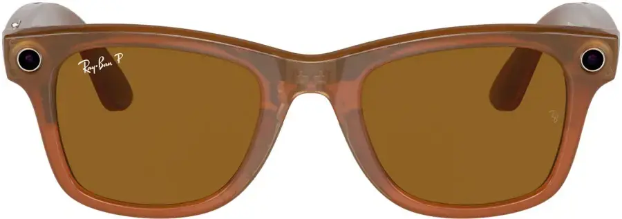 Смарт-очки Ray-Ban | Meta Wayfarer Standard - Caramel Transparent / Polarized Brown (RW4006 670683 50-22)