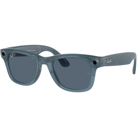 Смарт-очки Ray-Ban | Meta Wayfarer Standard - Matte Jeans Transparent / Dusty Blue (RW4006 67552V 50-22)