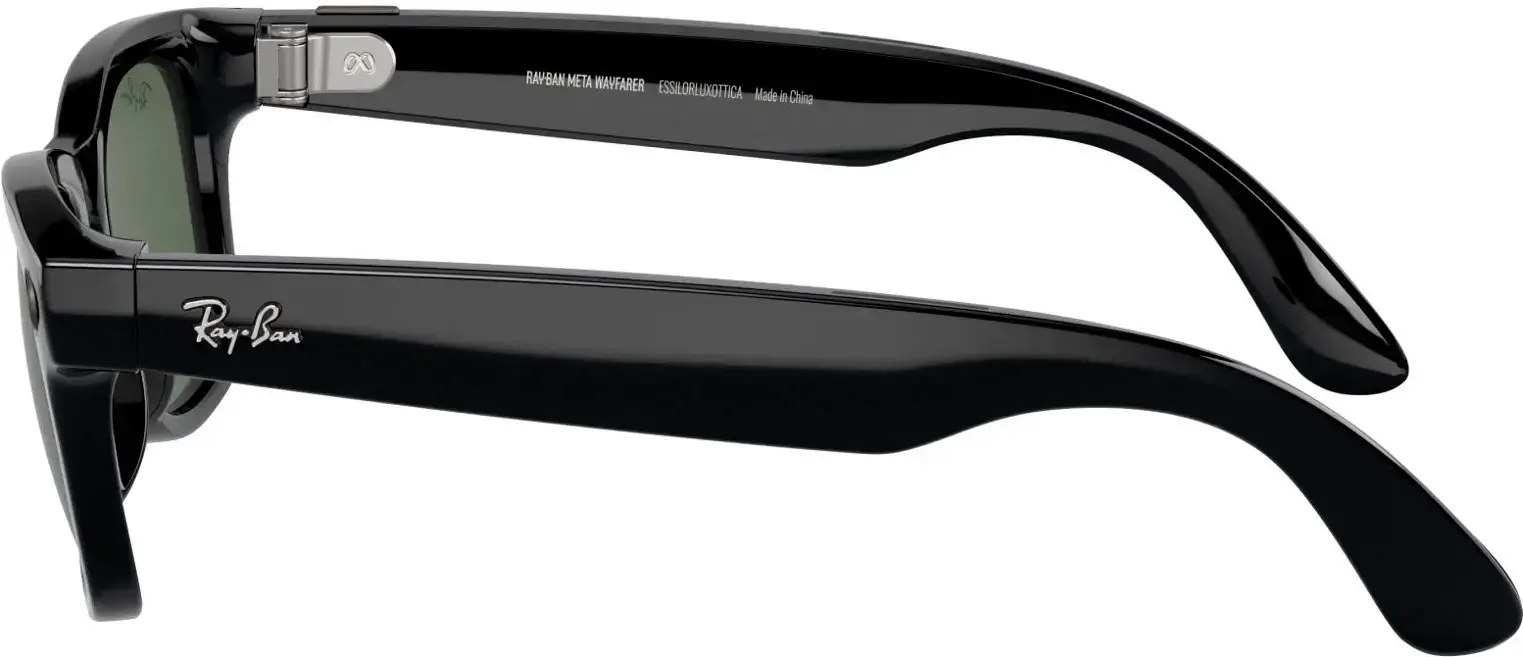 Смарт-окуляри Ray-Ban | Meta Wayfarer Standard - Shiny Black / G-15 Green (RW4006 601/71 50-22)