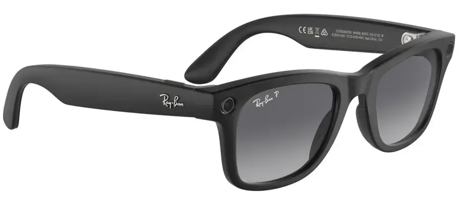Смарт-очки Ray-Ban | Meta Wayfarer Large - Matte Black / Gradient Graphite (RW4008 601ST3 53-22)