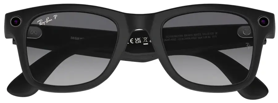 Смарт-очки Ray-Ban | Meta Wayfarer Large - Matte Black / Gradient Graphite (RW4008 601ST3 53-22)