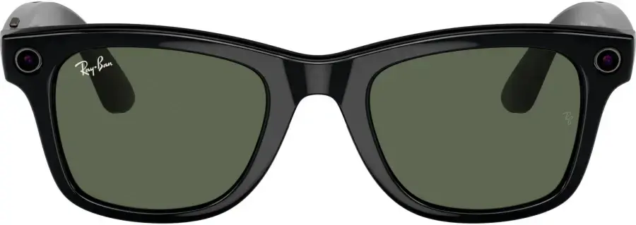 Смарт-очки Ray-Ban | Meta Wayfarer Large - Shiny Black / G-15 Green (RW4008 601/71 53-22)