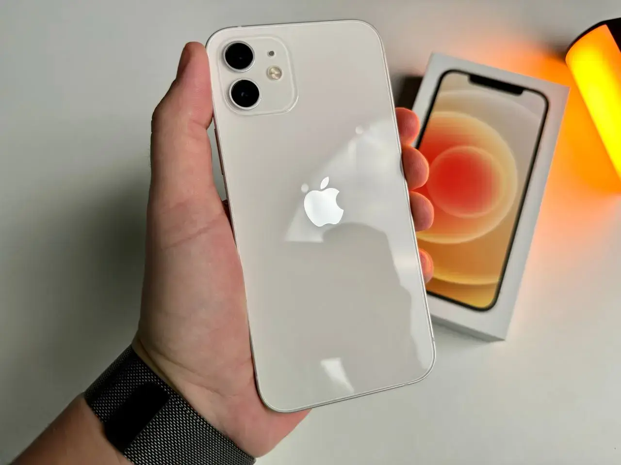 USED Apple iPhone 12 128GB White (MGHD3, MGJC3)🔋100%(Состояние - 9/10, Комплект - iPhone | гарантия - 1 мес.)