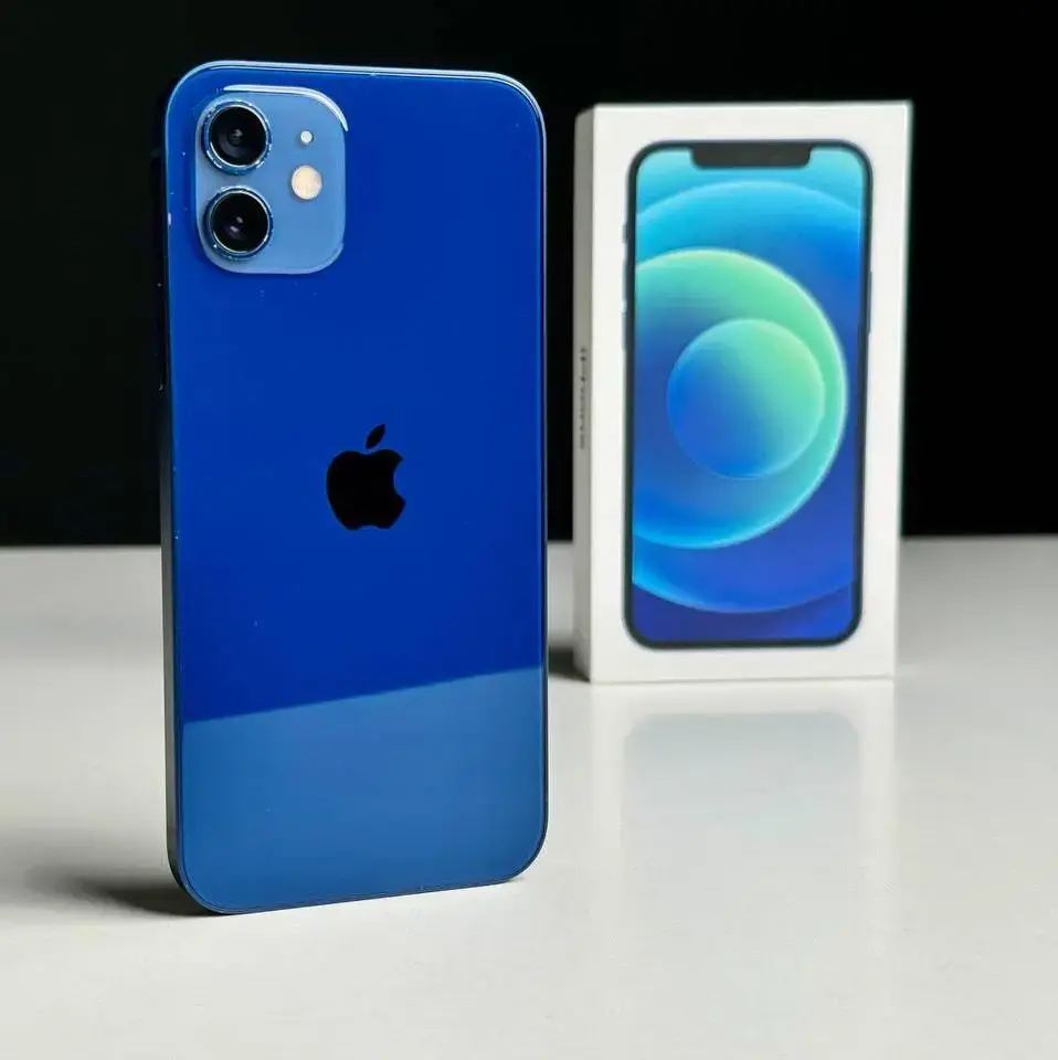 USED Apple iPhone 12 64GB Blue (MGH93, MGJ83)🔋100% (Состояние - 8.5/10, Комплект - Полный | гарантия - 1 мес.)