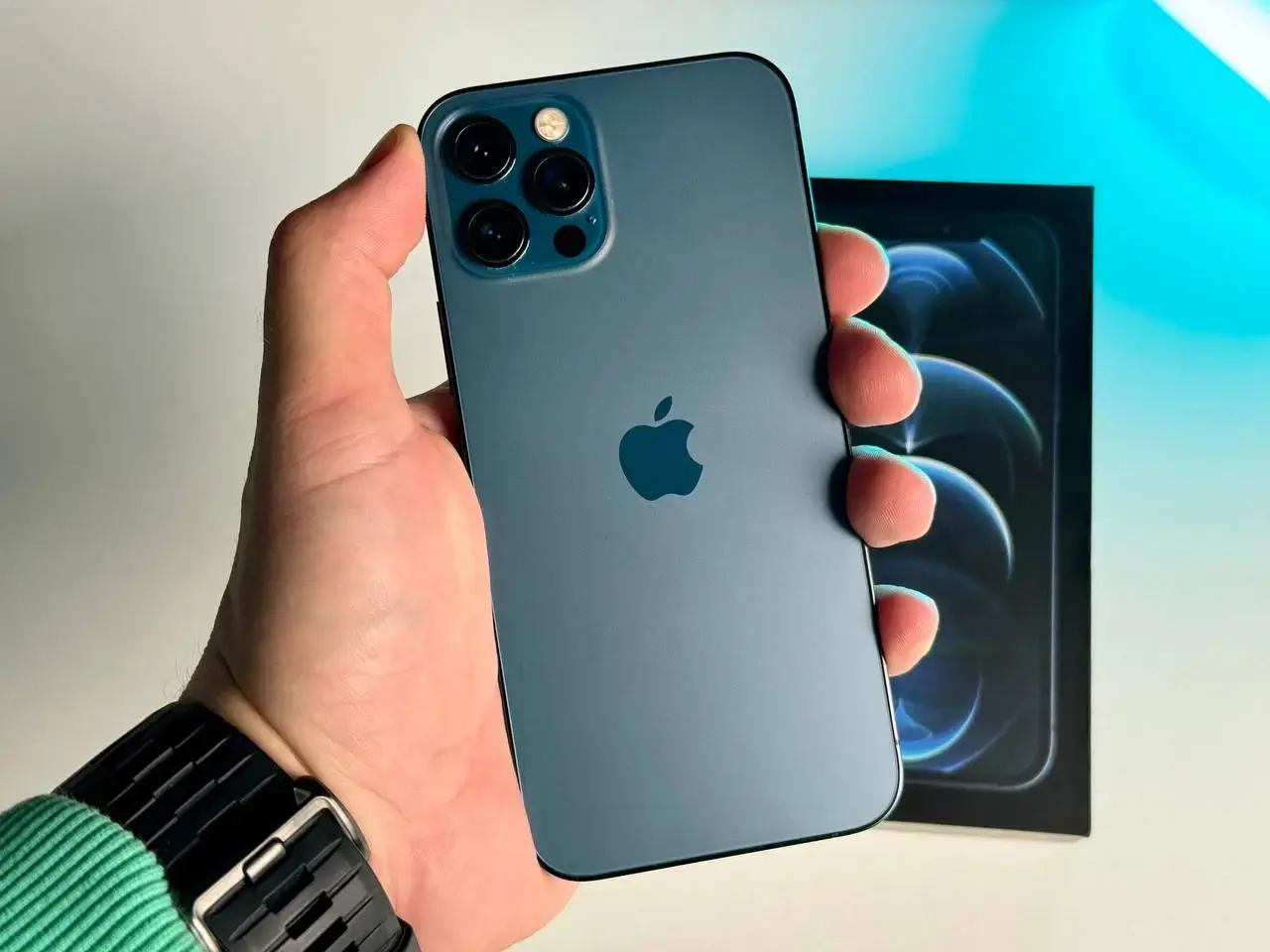 USED Apple iPhone 12 Pro 256GB Pacific Blue (MGLW3, MGMT3)🔋86%(Стан - 9.5/10, Комплект - Повний | гарантія - 1 міс.)