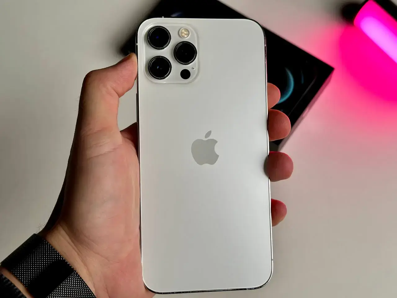 USED Apple iPhone 12 Pro Max 128GB Silver (MGCG3, MGD83)🔋100%(Состояние - 9/10, Комплект - Полный | гарантия - 1 мес.)