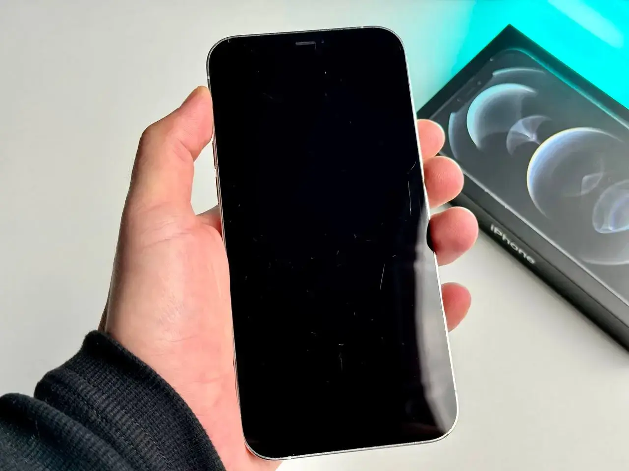 USED Apple iPhone 12 Pro Max 256GB Silver (MGCL3, MGDD3)🔋100% (Состояние - 8.5/10, Комплект - Полный | гарантия - 1 мес.)